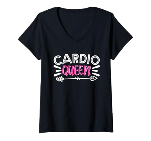 Damen Lustiges Cardio-Training, Laufen T-Shirt mit V-Ausschnitt Damen Lustiges Cardio-Training, Laufen T-Shirt mit V-Ausschnitt von Funny Cardio Workout Lover Fitness Humor