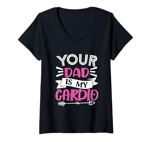 Damen Lustiges Cardio-Training, Laufen T-Shirt mit V-Ausschnitt Damen Lustiges Cardio-Training, Laufen T-Shirt mit V-Ausschnitt von Funny Cardio Workout Lover Fitness Humor