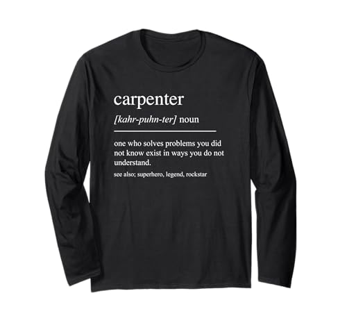 Funny Carpenter Definition Papa für Herren Langarmshirt Funny Carpenter Definition Papa für Herren Langarmshirt von Funny Carpenter Definition Tees
