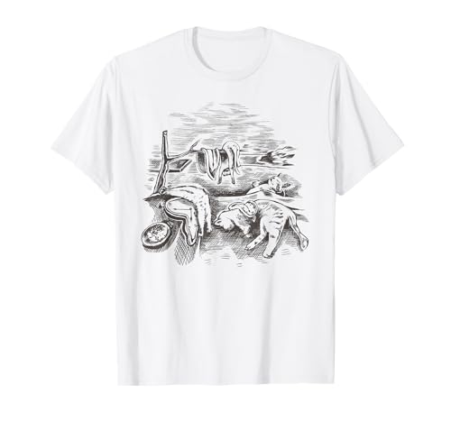 The Persistence of Memory Dali Uhr Katzen Parodie Herren Damen T-Shirt The Persistence of Memory Dali Uhr Katzen Parodie Herren Damen T-Shirt von Funny Cat Art Painting