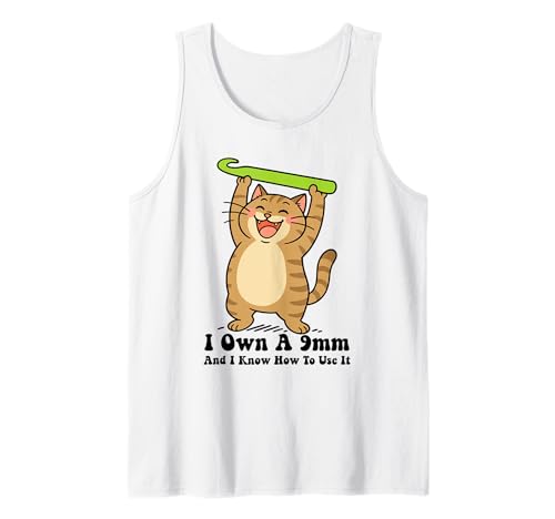 Lustige Katze häkeln für Damen Herren 9 mm Häkeln Tank Top von Funny Cat Crochet Knitting