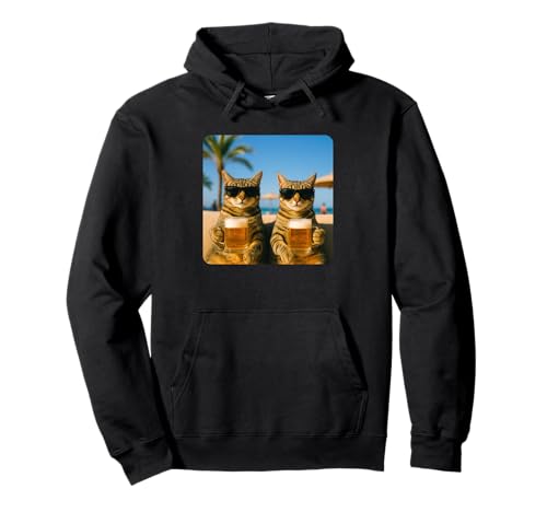 Beach Cats Drinking Beer Meme Funny Summer Waiter Bar Man Pullover Hoodie Beach Cats Drinking Beer Meme Funny Summer Waiter Bar Man Pullover Hoodie von Funny Cat Drinking Beer Meme Tops ...