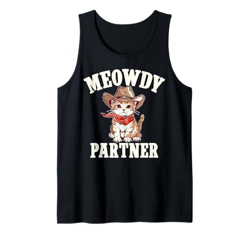 Meowdy Partner Lustige Katze für Männer Frauen Tank Top von Funny Cat Feline Lover Products