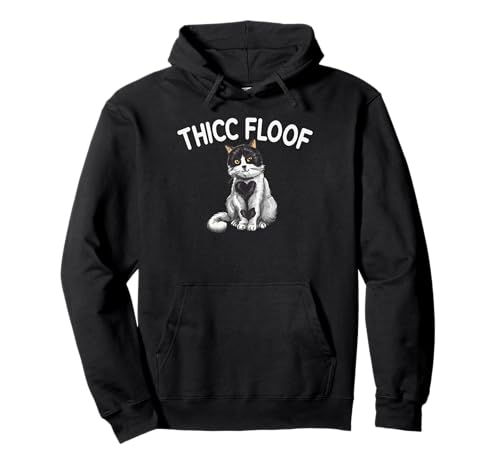 Thicc Floof Lustige Katze für Männer Frauen Pullover Hoodie von Funny Cat Feline Lover Products