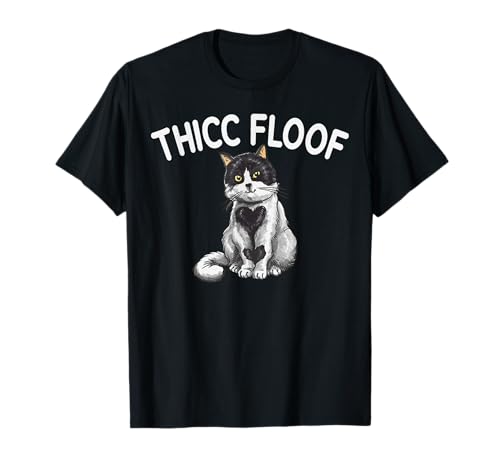 Thicc Floof Lustige Katze für Männer Frauen T-Shirt von Funny Cat Feline Lover Products