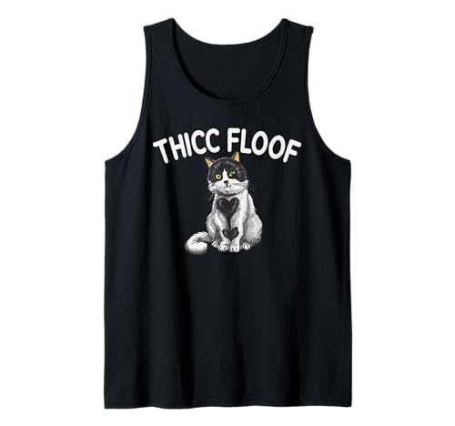 Thicc Floof Lustige Katze für Männer Frauen Tank Top von Funny Cat Feline Lover Products