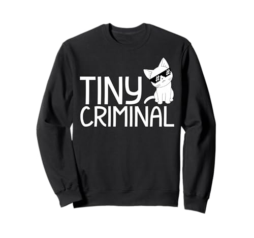 Winzige kriminelle lustige Katze für Männer Frauen Sweatshirt von Funny Cat Feline Lover Products