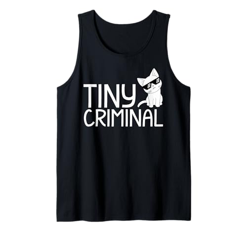 Winzige kriminelle lustige Katze für Männer Frauen Tank Top von Funny Cat Feline Lover Products