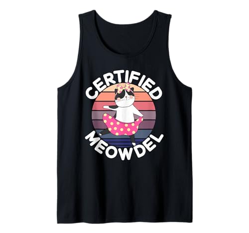 Zertifizierte Meowdel Lustige Katze für Männer Frauen Tank Top von Funny Cat Feline Lover Products