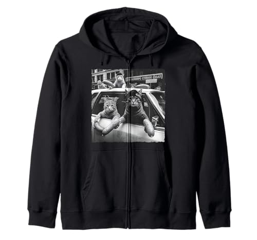 Lustige Katzengang Meme Cool Vintage Humor sarkastische Männer Frauen Kapuzenjacke von Funny Cat Gang Meme Sarcastic Men Women Tee Co.