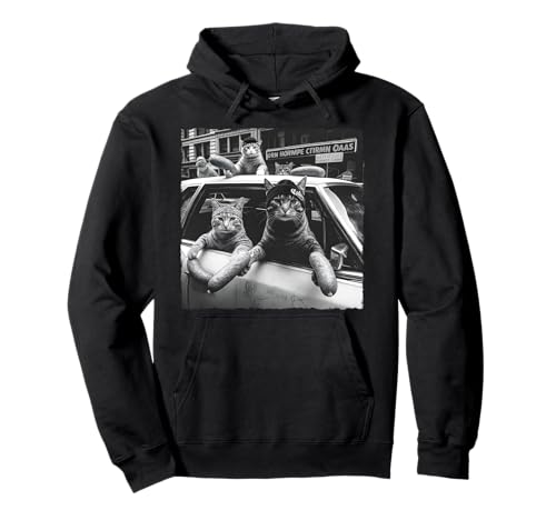 Lustige Katzengang Meme Cool Vintage Humor sarkastische Männer Frauen Pullover Hoodie von Funny Cat Gang Meme Sarcastic Men Women Tee Co.