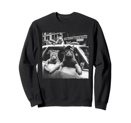 Lustige Katzengang Meme Cool Vintage Humor sarkastische Männer Frauen Sweatshirt von Funny Cat Gang Meme Sarcastic Men Women Tee Co.