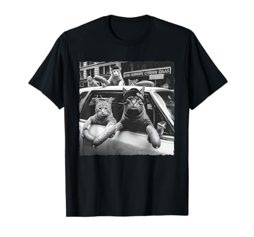 Lustige Katzengang Meme Cool Vintage Humor sarkastische Männer Frauen T-Shirt von Funny Cat Gang Meme Sarcastic Men Women Tee Co.