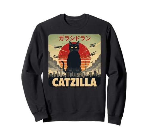 Catzilla Cat Japanese Art Funny Cat Gifts for Men Women Kid Sweatshirt Catzilla Cat Japanese Art Funny Cat Gifts for Men Women Kid Sweatshirt von Funny Cat Lover Catzilla Outfits
