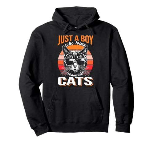Just A Boy Who Loves Cats Shirt Lustiger Katzenliebhaber Pullover Hoodie Just A Boy Who Loves Cats Shirt Lustiger Katzenliebhaber Pullover Hoodie von Funny Cat Lover Gift Shirts