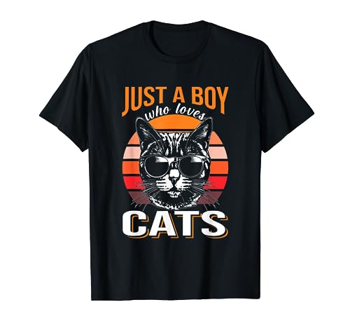 Lustiges Katzen-Hemd von Just A Boy Who Loves Cats T-Shirt Lustiges Katzen-Hemd von Just A Boy Who Loves Cats T-Shirt von Funny Cat Lover Gift Shirts