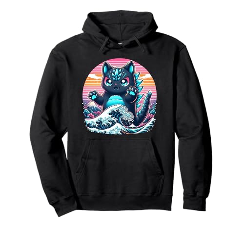 Catzilla Cat Kitten Japan, tolle Welle für Herren, Damen, Kinder, lustig Pullover Hoodie Catzilla Cat Kitten Japan, tolle Welle für Herren, Damen, Kinder, lustig Pullover Hoodie von Funny Cat Lover Great Wave Catzilla Japanese Art