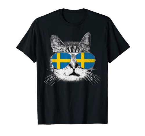 Katzen-Hemd, Schweden-Flagge, Länderstolz für Männer und Frauen, Geschenk T-Shirt Katzen-Hemd, Schweden-Flagge, Länderstolz für Männer und Frauen, Geschenk T-Shirt von Funny Cat Lover Travel Souvenir Christmas Gift
