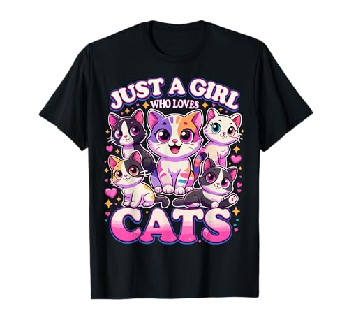 Katze Nur EIN Mädchen, das Katzen liebt T-Shirt von Funny Cat Lover