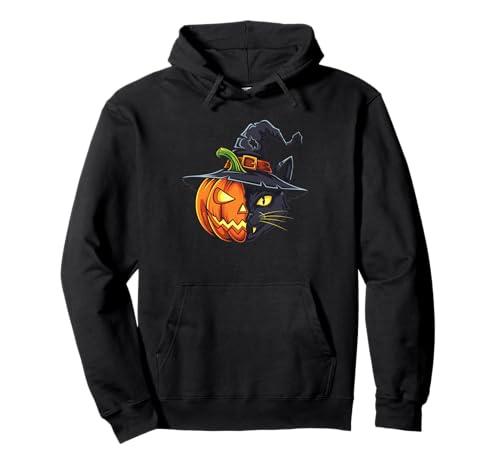 Katzen-Kürbis-Jack-O-Laterne, Halloween, Kinder, Herren und Damen Pullover Hoodie von Funny Cat Lovers Halloween Pumpkin Outfits