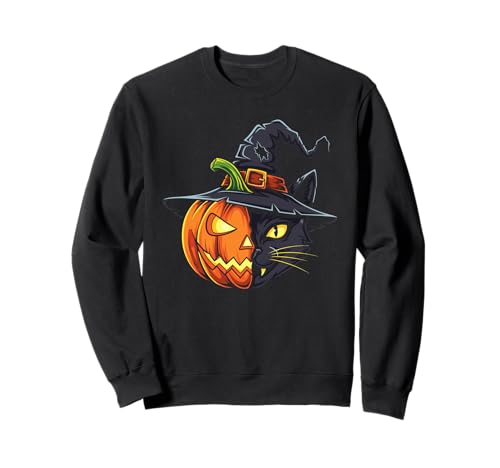 Katzen-Kürbis-Jack-O-Laterne, Halloween, Kinder, Herren und Damen Sweatshirt Katzen-Kürbis-Jack-O-Laterne, Halloween, Kinder, Herren und Damen Sweatshirt von Funny Cat Lovers Halloween Pumpkin Outfits