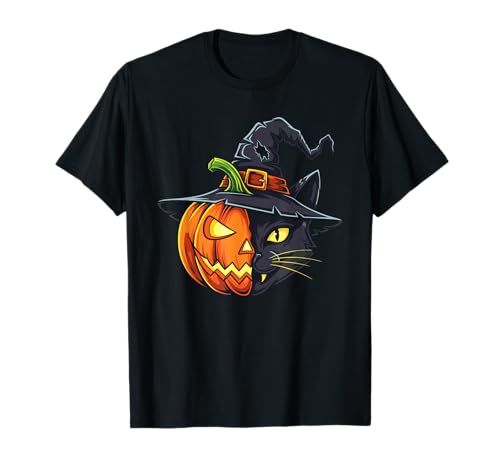 Katzen-Kürbis-Jack-O-Laterne, Halloween, Kinder, Herren und Damen T-Shirt von Funny Cat Lovers Halloween Pumpkin Outfits