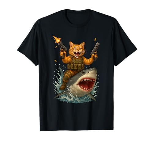 Lustige Katze reitet Hai Meme Grafik Jungen Männer Frauen Kinder T-Shirt Lustige Katze reitet Hai Meme Grafik Jungen Männer Frauen Kinder T-Shirt von Funny Cat Meme for Boys Girls Men Women Teens Tees