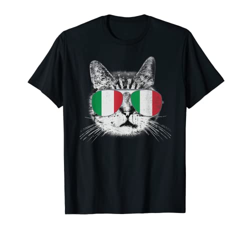 Katzen-Hemd, italienische Flagge, Landhausstil, Retro, für Herren und Damen T-Shirt Katzen-Hemd, italienische Flagge, Landhausstil, Retro, für Herren und Damen T-Shirt von Funny Cat Retro National Flag Country Men Women