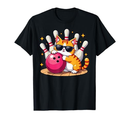 Niedliche Katze mit Sonnenbrille Katze spielt Bowling für Männer Frauen T-Shirt Niedliche Katze mit Sonnenbrille Katze spielt Bowling für Männer Frauen T-Shirt von Funny Cat With Sunglasses Cat Playing Bowling Kids