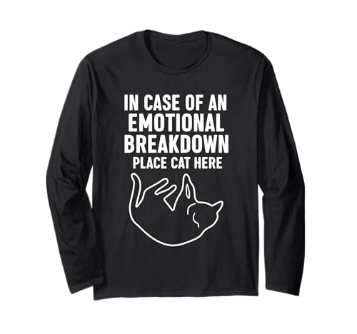 Lustige Katze für Katze Papa Mama Humor Meme Lustiger sarkastischer Spruch Langarmshirt von Funny Cat for Cat Dad Humor Meme Funny Humor