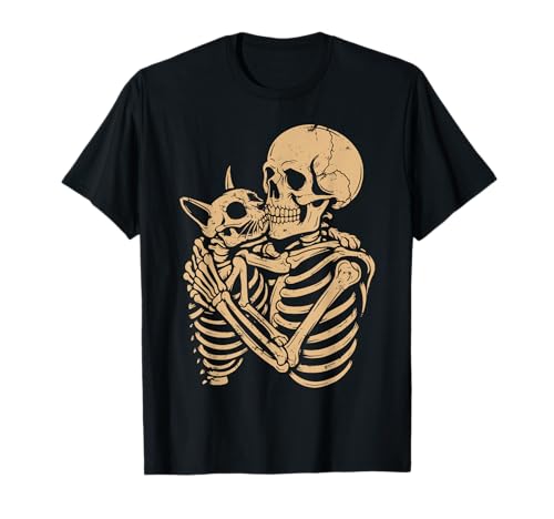 Skelett Umarmende Katze Halloween Lustige Katzenliebhaber Katze Mama Papa T-Shirt Skelett Umarmende Katze Halloween Lustige Katzenliebhaber Katze Mama Papa T-Shirt von Funny Cat lover gifts for women or Men
