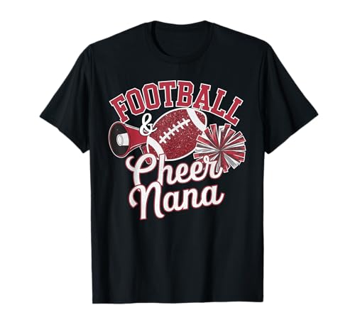 Fußball Cheer Nana für Damen Herren Vintage Cheerleader T-Shirt von Funny Cheer Nana Tees Football Lover Women Men