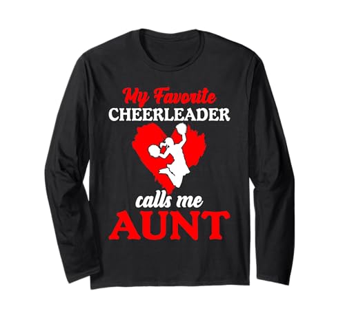 Cheerleader nennt mich Tante Cheer Mama Frauen Cheerleading Langarmshirt Cheerleader nennt mich Tante Cheer Mama Frauen Cheerleading Langarmshirt von Funny Cheerleading Aunt Cheer Aunts Apparel Co.