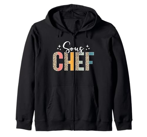 Retro Leopard Chef Sous Chef Design für Damen Herren Köche Kapuzenjacke Retro Leopard Chef Sous Chef Design für Damen Herren Köche Kapuzenjacke von Funny Chef - Culinary Kitchen Cook Cooking Store
