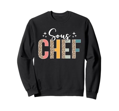 Retro Leopard Chef Sous Chef Design für Damen Herren Köche Sweatshirt Retro Leopard Chef Sous Chef Design für Damen Herren Köche Sweatshirt von Funny Chef - Culinary Kitchen Cook Cooking Store