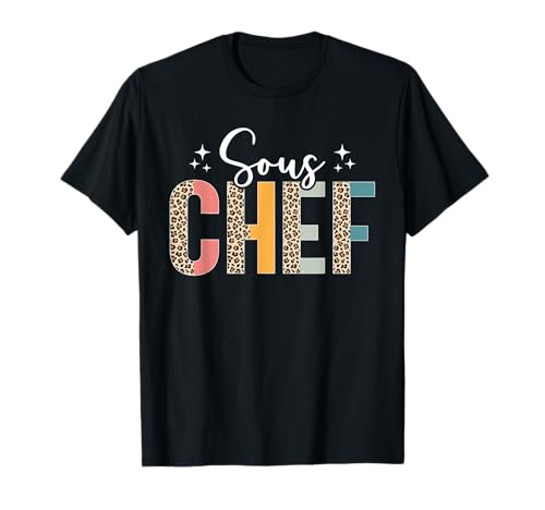 Retro Leopard Chef Sous Chef Design für Damen Herren Köche T-Shirt Retro Leopard Chef Sous Chef Design für Damen Herren Köche T-Shirt von Funny Chef - Culinary Kitchen Cook Cooking Store
