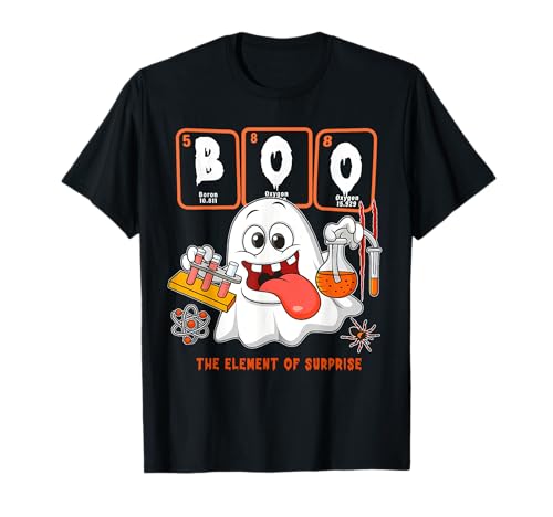 Chemistry Boo Das Überraschungselement Halloween Herren Damen T-Shirt Chemistry Boo Das Überraschungselement Halloween Herren Damen T-Shirt von Funny Chemistry Halloween Costume Boys Girls