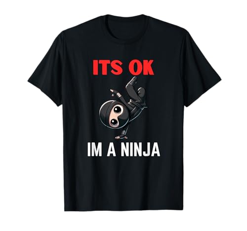 It's Ok I'm A Ninja Cute Kids Ninja T-Shirt It's Ok I'm A Ninja Cute Kids Ninja T-Shirt von Funny Chibi Tees