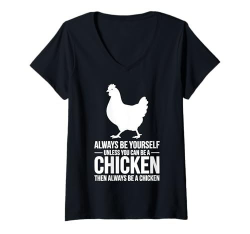 Damen Huhn Lustiges Huhn T-Shirt mit V-Ausschnitt Damen Huhn Lustiges Huhn T-Shirt mit V-Ausschnitt von Funny Chicken Cool Chickens Design