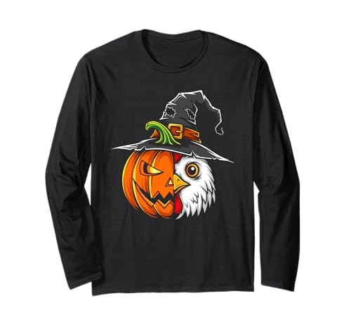 Jack-O-Laterne mit Huhn, Kürbis, Halloween, Kinder, Herren und Damen Langarmshirt von Funny Chicken Lovers Halloween Pumpkin Outfits