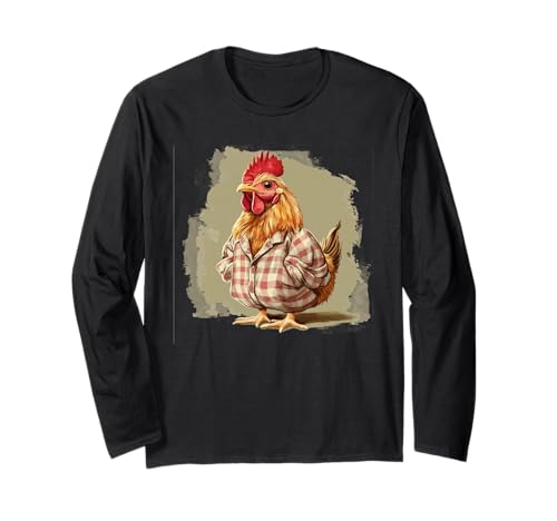 Verspieltes Huhn im bezaubernden Schlafanzug für Bauernjungen und Mädchen Langarmshirt Verspieltes Huhn im bezaubernden Schlafanzug für Bauernjungen und Mädchen Langarmshirt von Funny Chicken Pajama