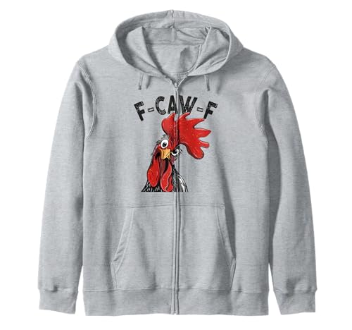 F-Caw-F Lustiges Huhn-Humor Hahn-Zitat für Männer und Frauen Kapuzenjacke von Funny Chicken Rooster Meme F-Caw-F Humor