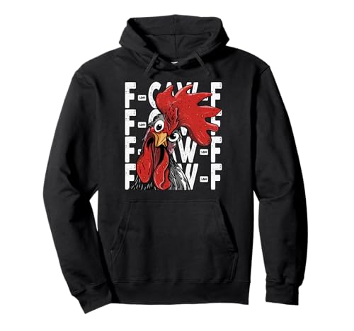 F-Caw-F Lustiges Huhn-Humor Hahn-Zitat für Männer und Frauen Pullover Hoodie von Funny Chicken Rooster Meme F-Caw-F Humor