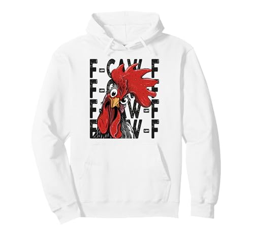 F-Caw-F Lustiges Huhn-Humor Hahn-Zitat für Männer und Frauen Pullover Hoodie von Funny Chicken Rooster Meme F-Caw-F Humor