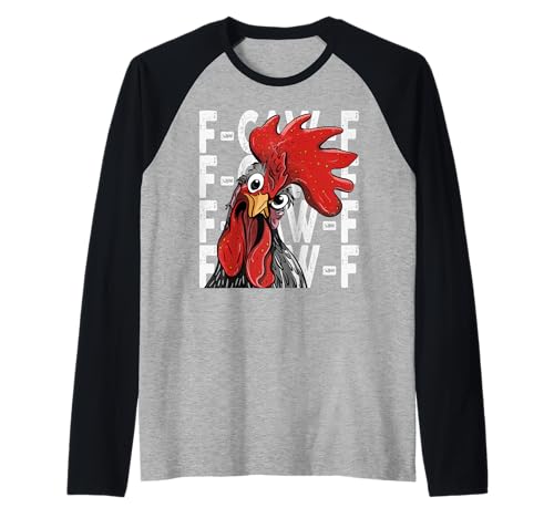 F-Caw-F Lustiges Huhn-Humor Hahn-Zitat für Männer und Frauen Raglan von Funny Chicken Rooster Meme F-Caw-F Humor
