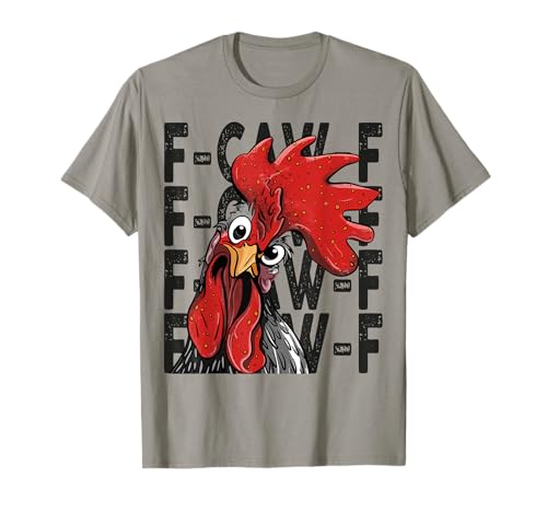 F-Caw-F Lustiges Huhn-Humor Hahn-Zitat für Männer und Frauen T-Shirt von Funny Chicken Rooster Meme F-Caw-F Humor