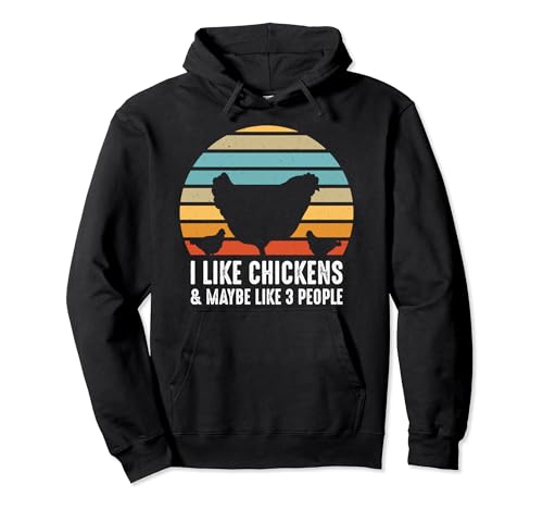 Funny Vintage Chicken Sweater Country Farm Women Girl Men Pullover Hoodie von Funny Chicken Sweater by CrushRetro