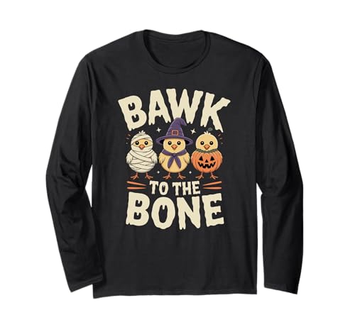 Lustige Halloween-Küken, Mama-Hexen- und Kürbis-Party-Kostüme Langarmshirt Lustige Halloween-Küken, Mama-Hexen- und Kürbis-Party-Kostüme Langarmshirt von Funny Chickens in Spooky Outfit Designs