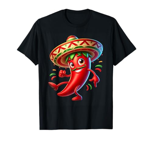 Lustiges Chili-Maskottchen Cinco de Mayo Jungen Kinder Mexikanische Fiesta T-Shirt Lustiges Chili-Maskottchen Cinco de Mayo Jungen Kinder Mexikanische Fiesta T-Shirt von Funny Chili Mexican Party Boys Men Tees