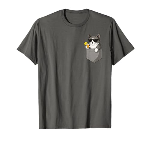 Coole lustige Katze, die in die Tasche schaut, für Männer und Frauen T-Shirt von Funny Chill Cat Pocket Outfit For Cat Lovers